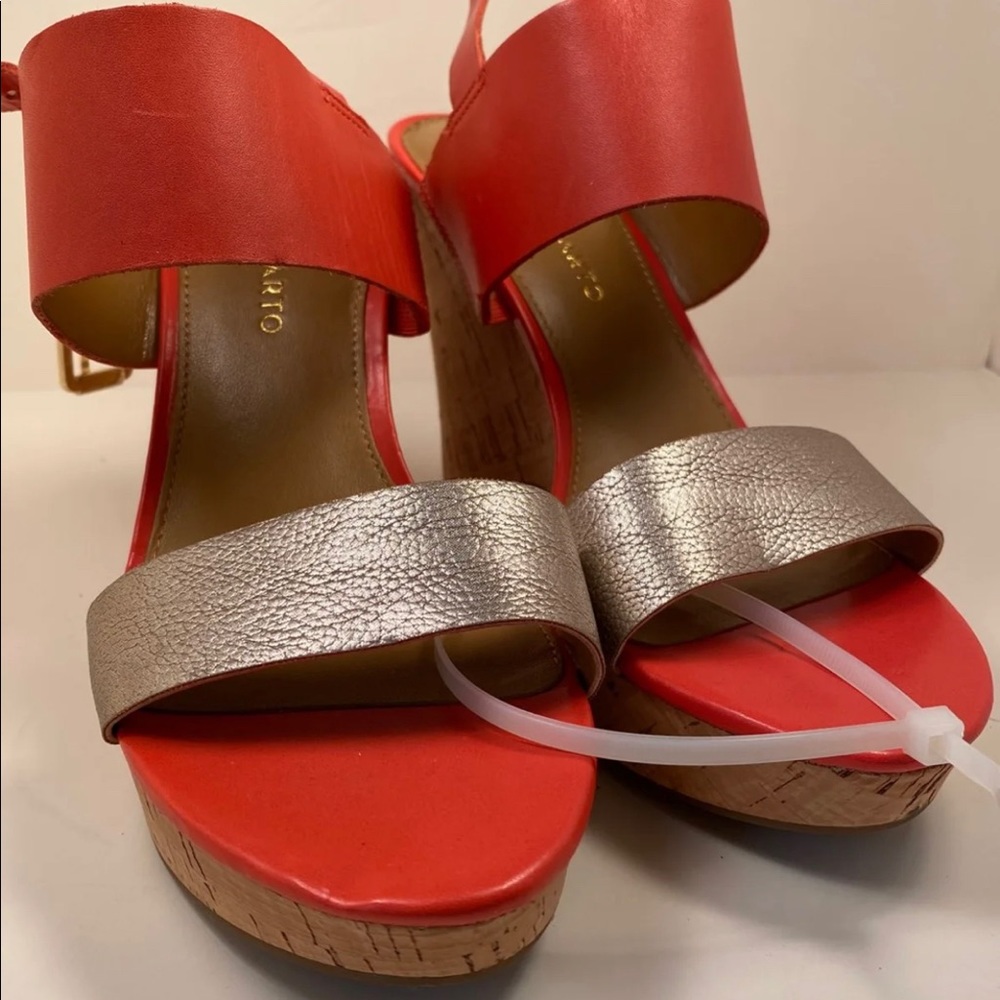 Orange Gardenia Wedges Franco Sarto